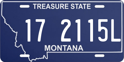 MT license plate 172115L