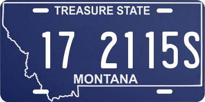 MT license plate 172115S