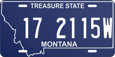 MT license plate 172115W
