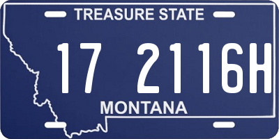 MT license plate 172116H