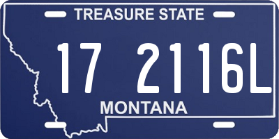 MT license plate 172116L