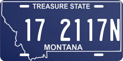 MT license plate 172117N