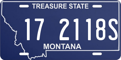 MT license plate 172118S
