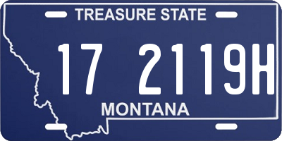 MT license plate 172119H