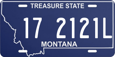 MT license plate 172121L