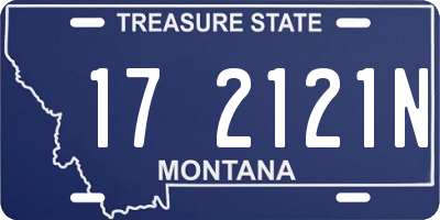 MT license plate 172121N