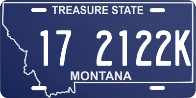 MT license plate 172122K