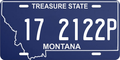 MT license plate 172122P