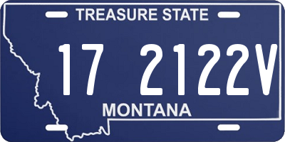 MT license plate 172122V