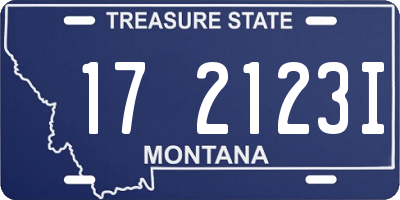 MT license plate 172123I