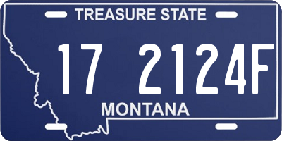 MT license plate 172124F