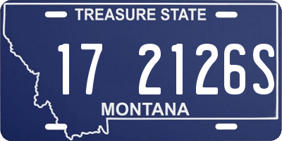 MT license plate 172126S