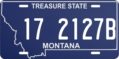 MT license plate 172127B
