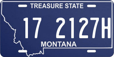 MT license plate 172127H