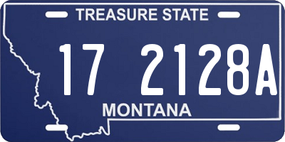 MT license plate 172128A