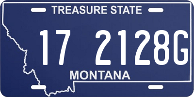 MT license plate 172128G