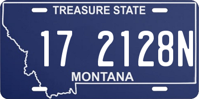 MT license plate 172128N