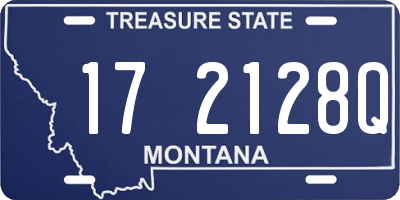 MT license plate 172128Q