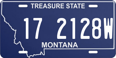 MT license plate 172128W