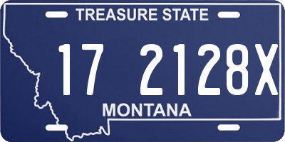 MT license plate 172128X