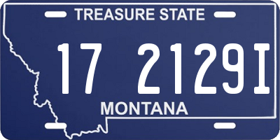 MT license plate 172129I
