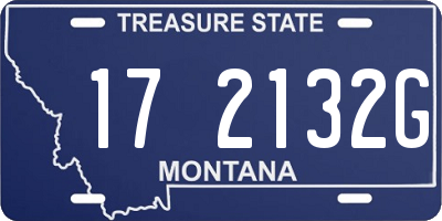 MT license plate 172132G