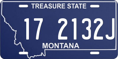 MT license plate 172132J