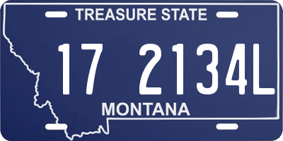 MT license plate 172134L