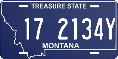 MT license plate 172134Y