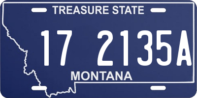 MT license plate 172135A