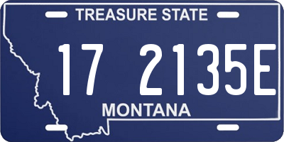MT license plate 172135E
