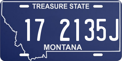 MT license plate 172135J