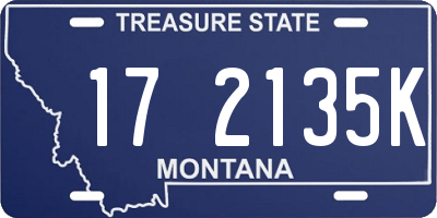MT license plate 172135K