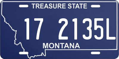 MT license plate 172135L