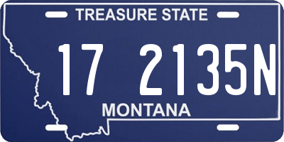 MT license plate 172135N