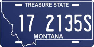 MT license plate 172135S