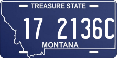 MT license plate 172136C