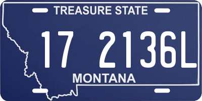 MT license plate 172136L