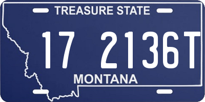 MT license plate 172136T