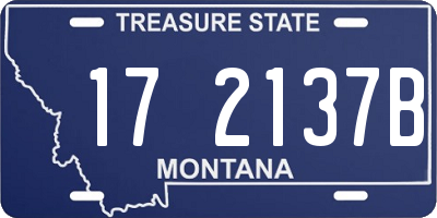 MT license plate 172137B