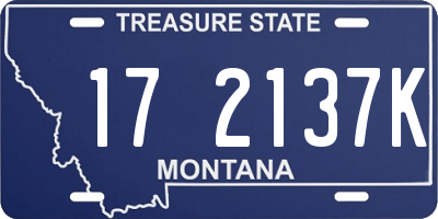 MT license plate 172137K