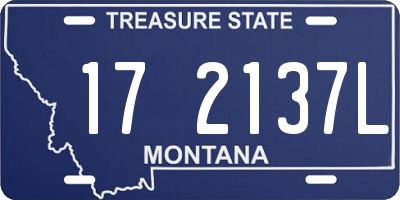 MT license plate 172137L