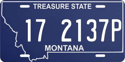 MT license plate 172137P