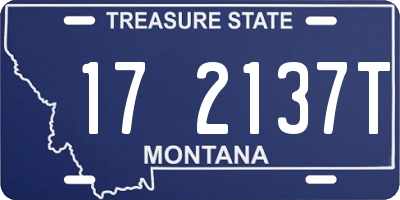 MT license plate 172137T