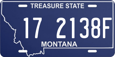 MT license plate 172138F