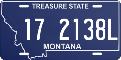 MT license plate 172138L