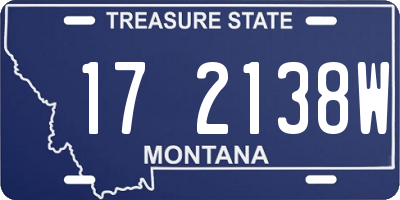 MT license plate 172138W