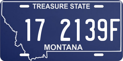 MT license plate 172139F