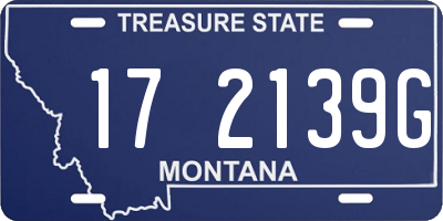 MT license plate 172139G