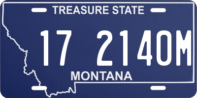 MT license plate 172140M